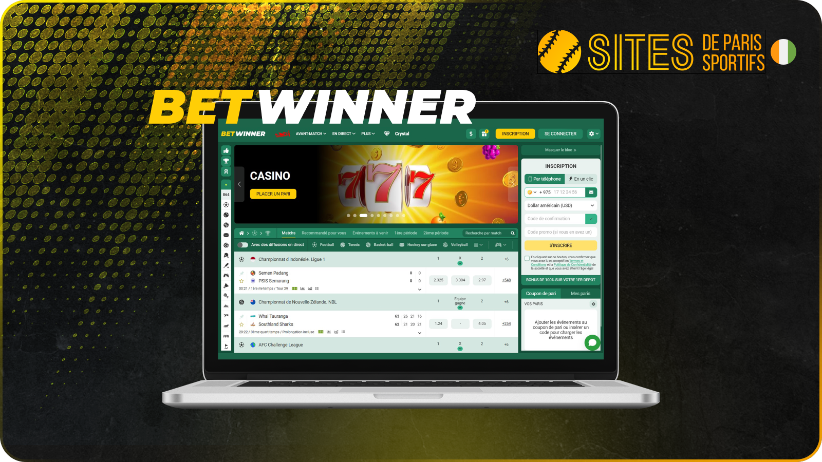 BetWinner est l’un des meilleurs sites de paris sportifs en Côte d’Ivoire grâce à son vaste catalogue