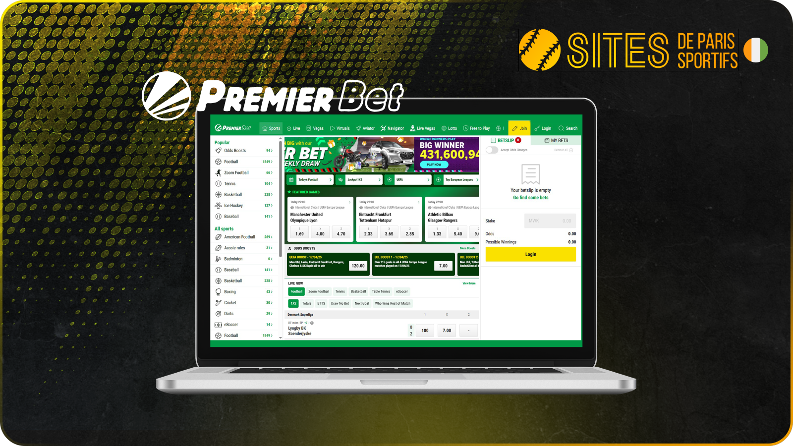 PremierBet se distingue en Afrique par ses cotes élevées, ses paiements variés et ses bonus