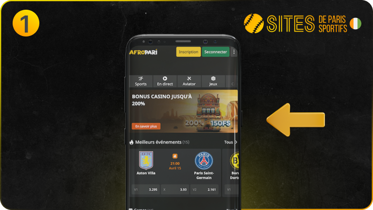 Accédez au site Afropari directement via votre téléphone mobile