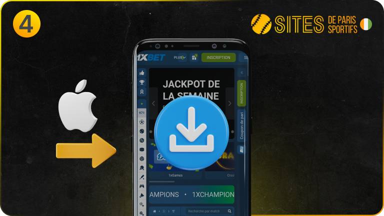 Commencez à télécharger l'application iPhone 1xBet