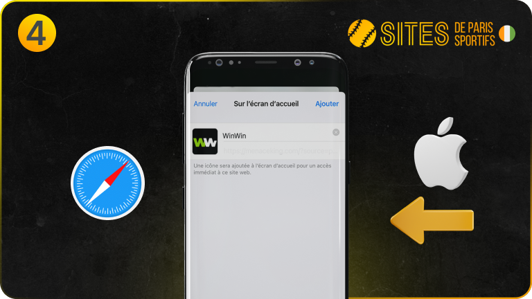 Appuyez sur le coin supérieur droit, puis confirmez en touchant ajouter